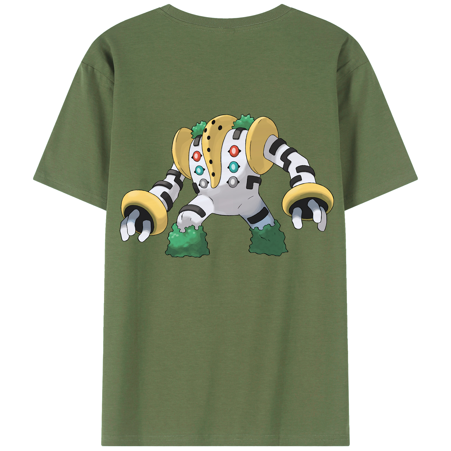 （画像用） ポケットモンスター Pokémon 綿100％ メンズ半袖Tシャツ（バックプリント） 通気性